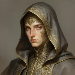 portrait of a an assasin in hood, elegant, intricate, headshot, highly detailed, digital painting, artstation, concept art, sharp focus, illustration, art by artgerm and greg rutkowski and alphonse mucha