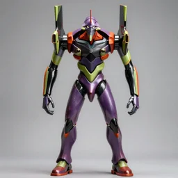 statue of robot from Evangelion made by Jeff Koons, 4K photo