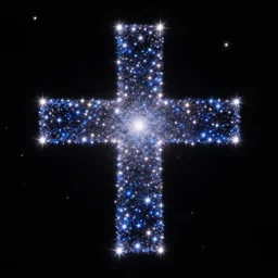 a picture of a large cross shaped star cluster