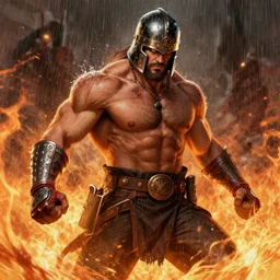 leonidas king zack snyder artwork battle large scale wearing helmets raining fire swords and spears red capes battle scarred helmets