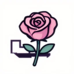 twitch emote rose lineart cute