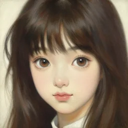 cute anime girl face, painting by gaston bussiere, craig mullins, j. c. leyendecker