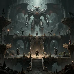 hell knight domain, dark souls themed biomechanical platformer level, intricate artwork masterpiece, ominous, dramatic horror cinematic lighting, volumetric 8 k, by josan gonzalez, darius zawadzki, kilian eng, trending on cgsociety, octane render, unreal engine 8 k