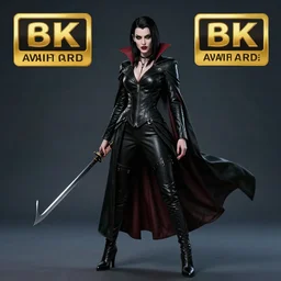 full length photo of a beautiful!! vampire assassin highly detailed 8 k hdr smooth sharp focus high resolution award - winning photo