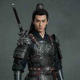 the young warrior by ruan jia, portrait