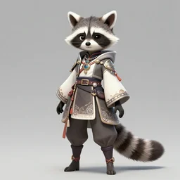 concept art of a bird raccoon monster girl wearing a intricate outfit japanese harajuku street fashion, gapmoe yandere grimdark, fluffy money tail, long tail. butterfly trending on pixiv fanbox, painted by greg rutkowski makoto shinkai takashi takeuchi studio ghibli, akihiko yoshida