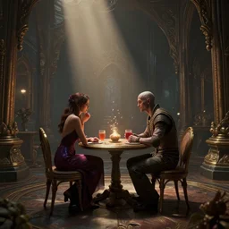 nyarlathotep on a blind date | unreal engine :. 6 | global illumination, radiant soft light, detailed and intricate environment