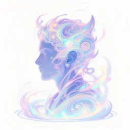 side profile, chaotic oni god of destruction, gloomhaven, luminescent, colorful swirly magic ripples, pastel colors, by greg manchess, huang guangjian, gil elvgren, sachin teng, greg rutkowski, jesper ejsing, ilya kuvshinov