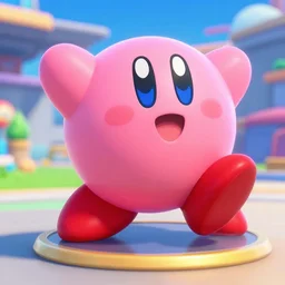 Kirby in the style of Mario Strikers: Charged