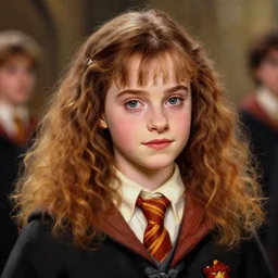a close - up portrait of hermione granger, attending the yule ball. beautiful painting by jim kay. color harmony, 8 k detail, gallery quality, hd wallpaper, premium prints available, hyper - detailed, intricate design.
