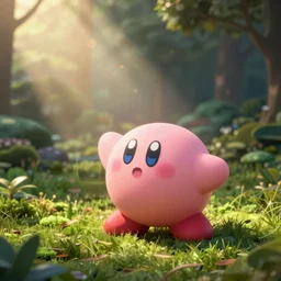 kirby in the style of fairly oddparents
