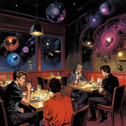 cosmic restaurant, art by mike deodato, esad ribic