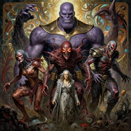 the platonic ideal of hong kong of cletus kasady ultimate carnage thanos dementor doctor manhattan chtulu nazgul, detailed, intricate, hyperrealism, intense, scary, decay, dmt, art by brock hofer and artgerm and greg rutkowski and alphonse mucha