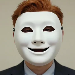 a cinematic portrait of the happy mask salesman, half - moon!!! eyes, ginger, art by lois van baarle and loish! and rossdraws and sam yang and samdoesarts and artgerm and saruei and disney, digital art, highly detailed, intricate, sharp focus, trending on artstation hq, deviantart, unreal engine 5, 4 k uhd image