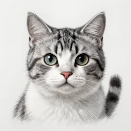drawing of a cat created by walt disney high details, trending on Artstation