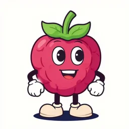 the 1 9 3 0 s cartoon raspberry character illustration design looks like raspberry