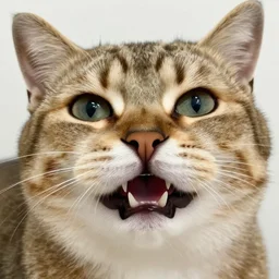 a cat with human teeth