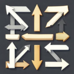 arrows pointing in different directions