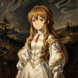hakurei reimu from touhou in renaissance painting