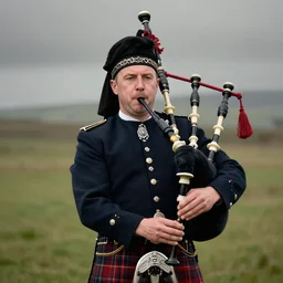 portrait of briney spears dressed with scottish clothers and bagpipe, hd, 8 k, 4 k, ultradetailed, by alex ross,