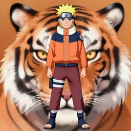 naruto uzamaki standing in the eye of the tiger