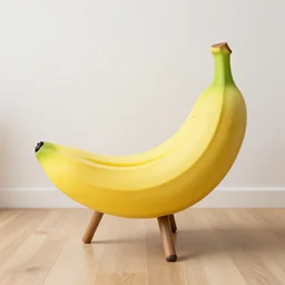chair looking like banana, interior photo, stock image, design