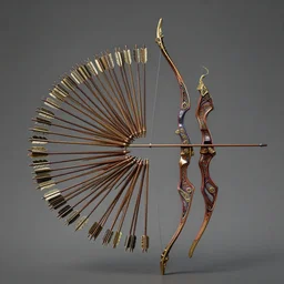 a bow of unlimited arrow item display object fantasy artwork epic detailed and intricate digital painting trending on artstation by wlop octane render