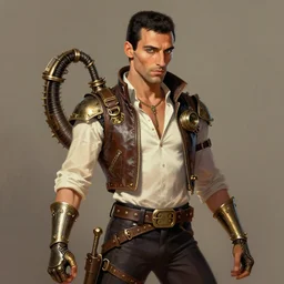 digital painting of a steampunk freddie mercury in the style of h. g. wells, trending on deviantart, 8 k