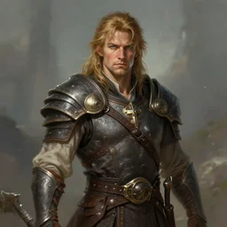 keegan allen portrait as a dnd character fantasy art.
