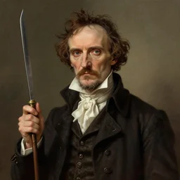 edgar allan poe portrait as a dnd character fantasy art.