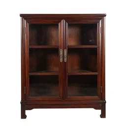 elegant china cabinet, 8k product photo, isolated on a pure white background, centered, entire object in frame, sharp focus, soft studio lighting