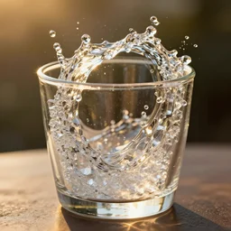 wave formed like crystal in a cup, art station, crystal carved, volumetric lighting, beautiful, golden hour, sharp focus, ultra detailed, concept art
