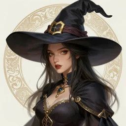 portrait photography of cute attractive sexy witch wearing a witch hat, intricate, elegant, highly detailed, digital painting, artstation, concept art, matte, sharp focus, illustration, hearthstone, art by artgerm and greg rutkowski and alphonse mucha