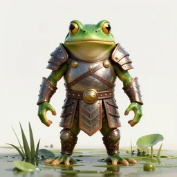 humanoid frog warrior, wearing armour, swamp, symmetrical, highly detailed, digital art, sharp focus, trending on art station, kentaro miura manga art style