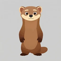 flat 2 d : : beautiful marten character dressed : : head torso legs feet : : lorax movie : : artstation