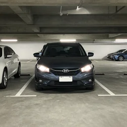 f 1 car inside the parking lot