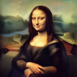 a middle aged woman who looks like mona lisa