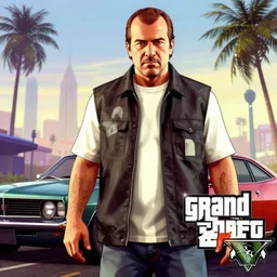 Getulio Vargas in Grand Theft Auto 5 cover art, epic, 4k resolution, extremely detailed, very sharp, artstation, digital art, vibrant,