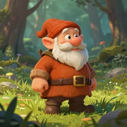 concept art, illustration, epic, vibrant colors, octane render, highly detailed, a dwarf in the grass in the forest, digital painting, cinematic lighting, shallow depth of field, photorealism, trending artstation