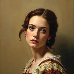beautiful portrait of kira knightley painted by vermeer