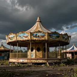 an abandoned carnival