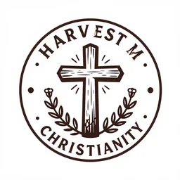retro vintage christianity, logo, white background, 🕊, harvest, cross, artgerm, trending, 4 k, svg, digital art, unreal engine, artstation