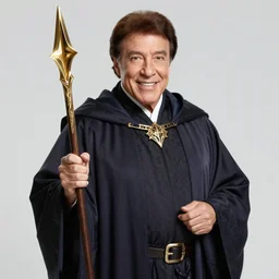 Silvio Santos as a DnD wizard