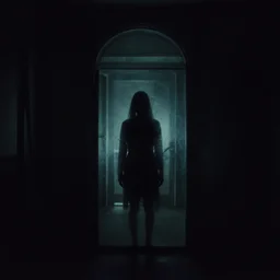 film footage of a interior of insidious, the conjuring, paranormal activity, blair witch, transparent creepy, sinister, dark atmosphere, horror