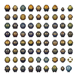 Pixel goblin sprite sheet