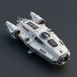 a 3 d render of a spaceship, zbrush