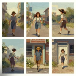 a picture of a picture of a picture of a time of nostalgia, most viewed artstation, artistic, painted