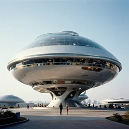 futuristic pod dwelling by buckminster fuller and syd mead, contemporary architecture, photo journalism, photography, cinematic, national geographic photoshoot