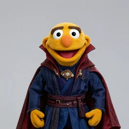 studio portrait still of muppet!!!!! doctor strange in avengers endgame!!!!!! as a muppet muppet as a muppet, 8 k, studio lighting, key light,