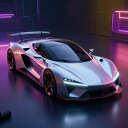 an Cyberpunk sports car, electric vehicle concept design, rendered by Beeple, synthwave style, concept art, digital art, unreal engine, trending on artstation, 4K UHD image, octane render,